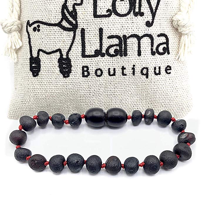 Black Cherry Raw Amber Child Bracelet