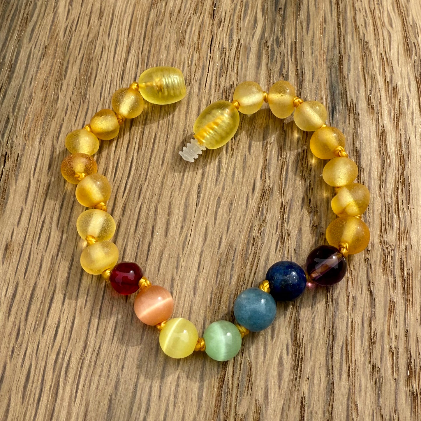 Chakra Raw Amber Child Bracelet