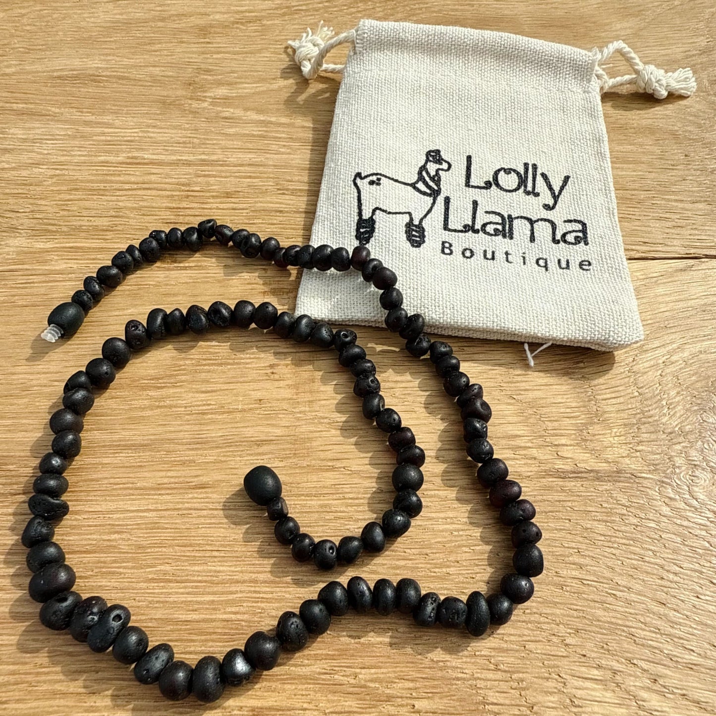 Black Cherry Raw Amber Adult Necklace