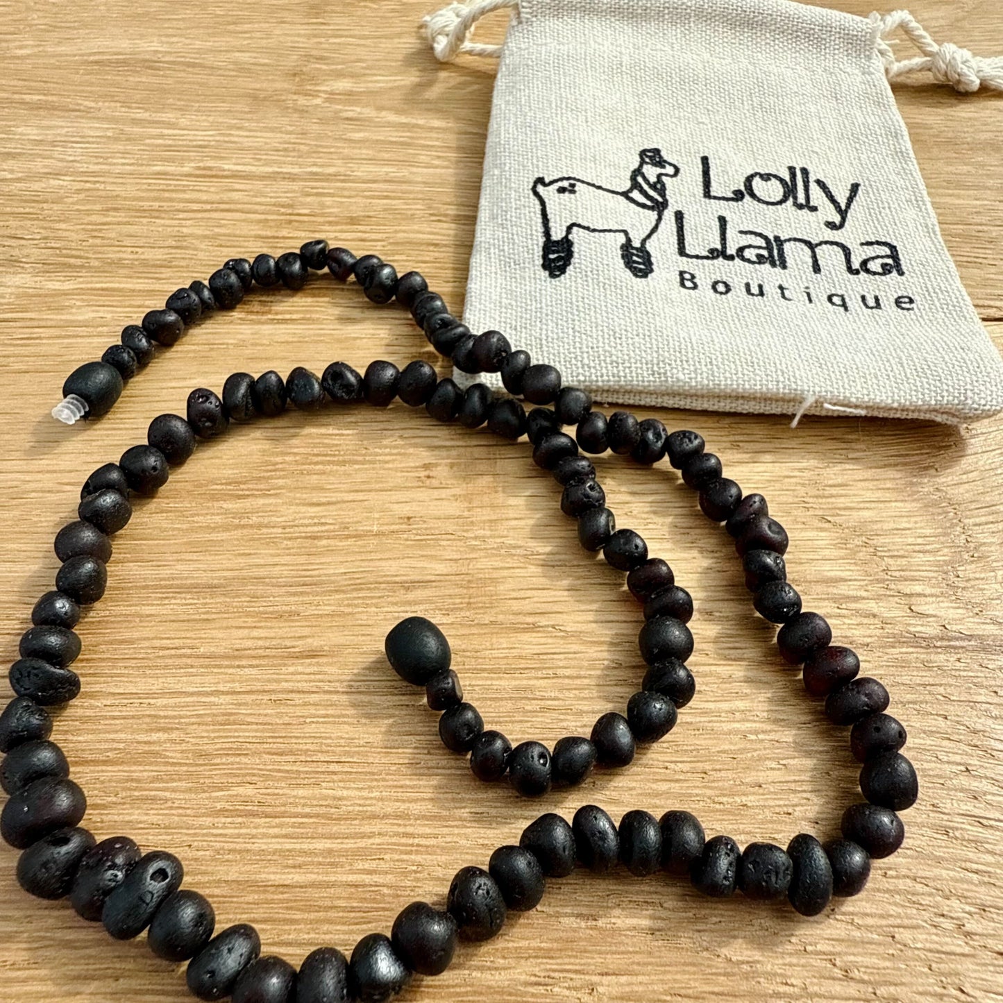 Black Cherry Raw Amber Adult Necklace