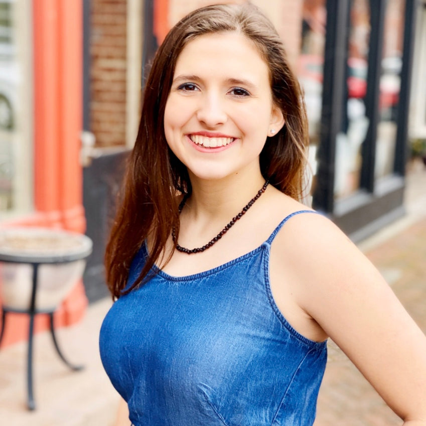 Black Cherry Raw Amber Adult Necklace