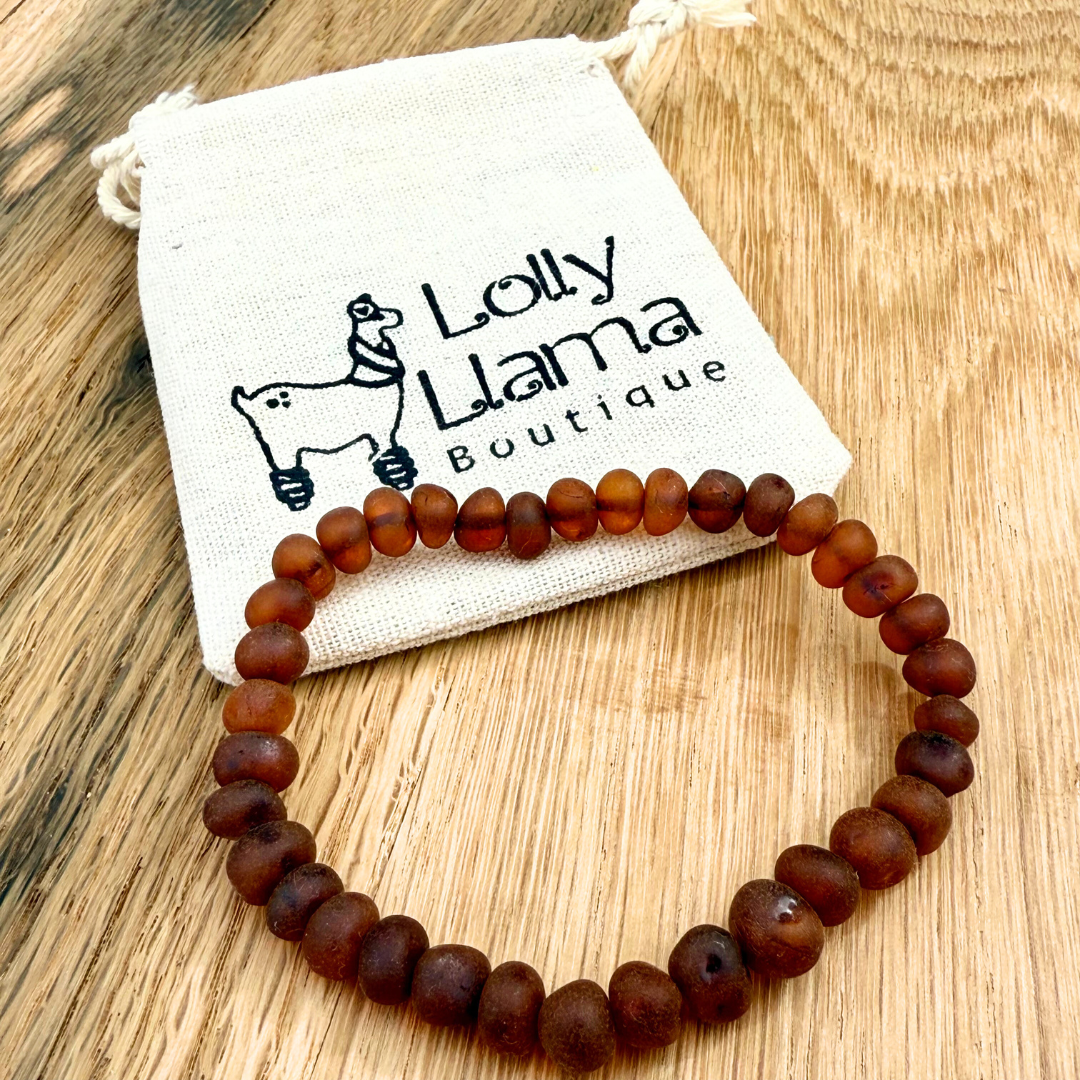 Cognac Raw Amber Adult Bracelet