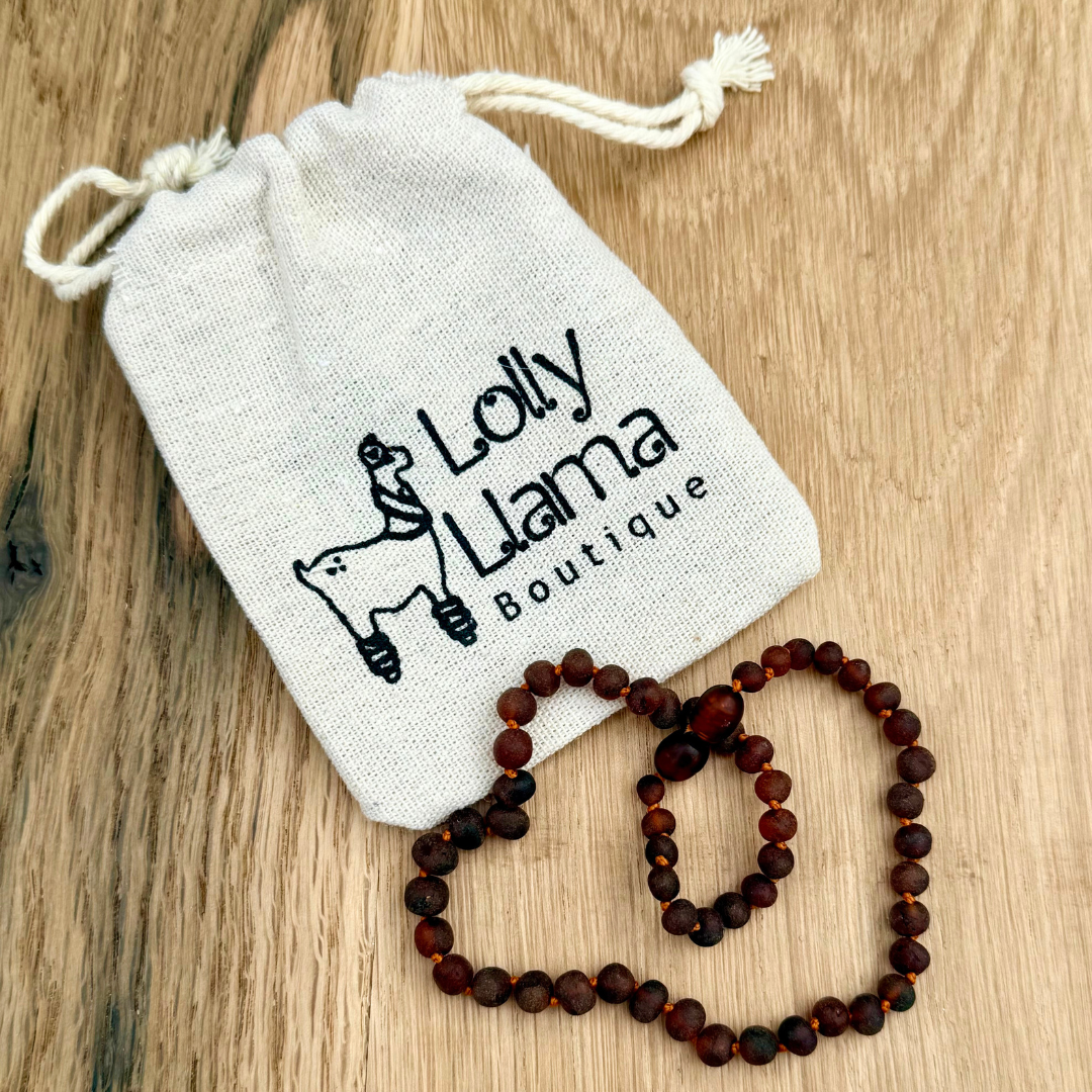 Cognac Raw Amber Child Necklace