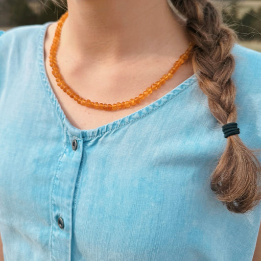 Honey Raw Amber Adult Necklace