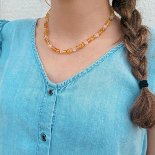 Honey Rose Raw Amber Adult Necklace
