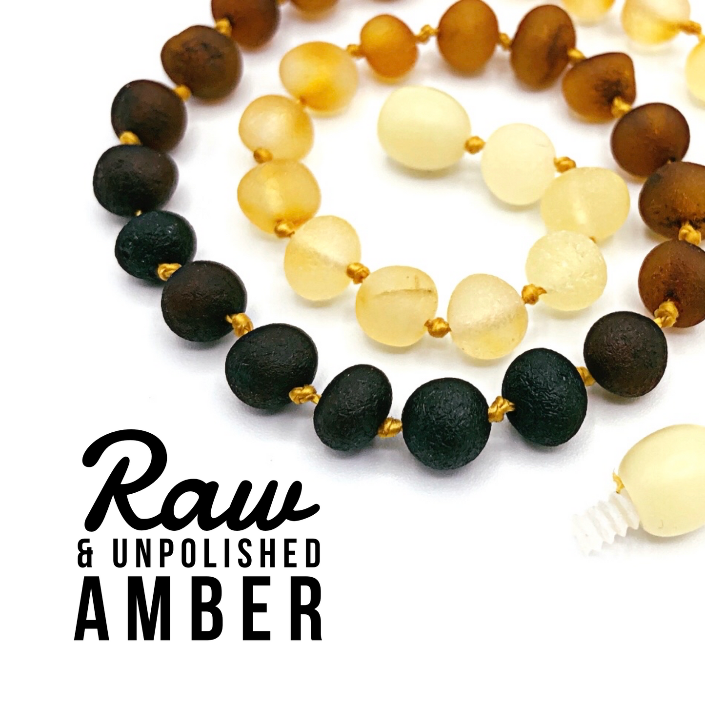 Ombre Raw Amber Child Necklace