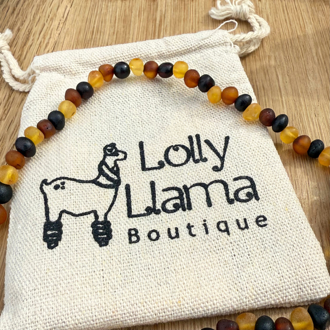 Tricolor Raw Amber Child Necklace