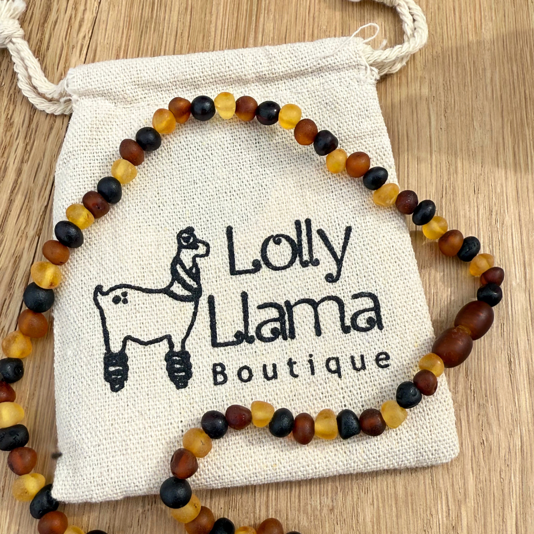Tricolor Raw Amber Child Necklace