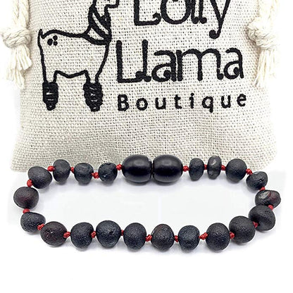 Black Cherry Raw Amber Child Bracelet