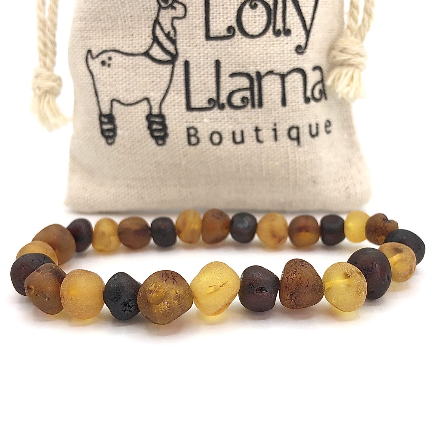 Tricolor Raw Amber Adult Bracelet