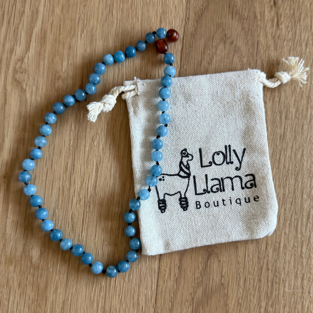 Aquamarine Amber Necklace (Limited Edition)