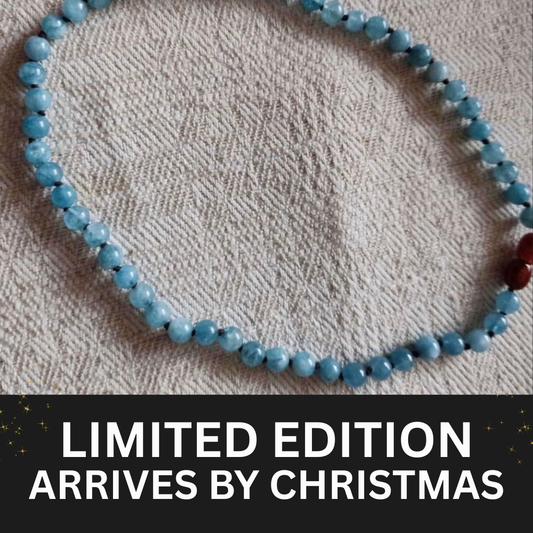 LIMITED EDITION Aquamarine Amber Necklace