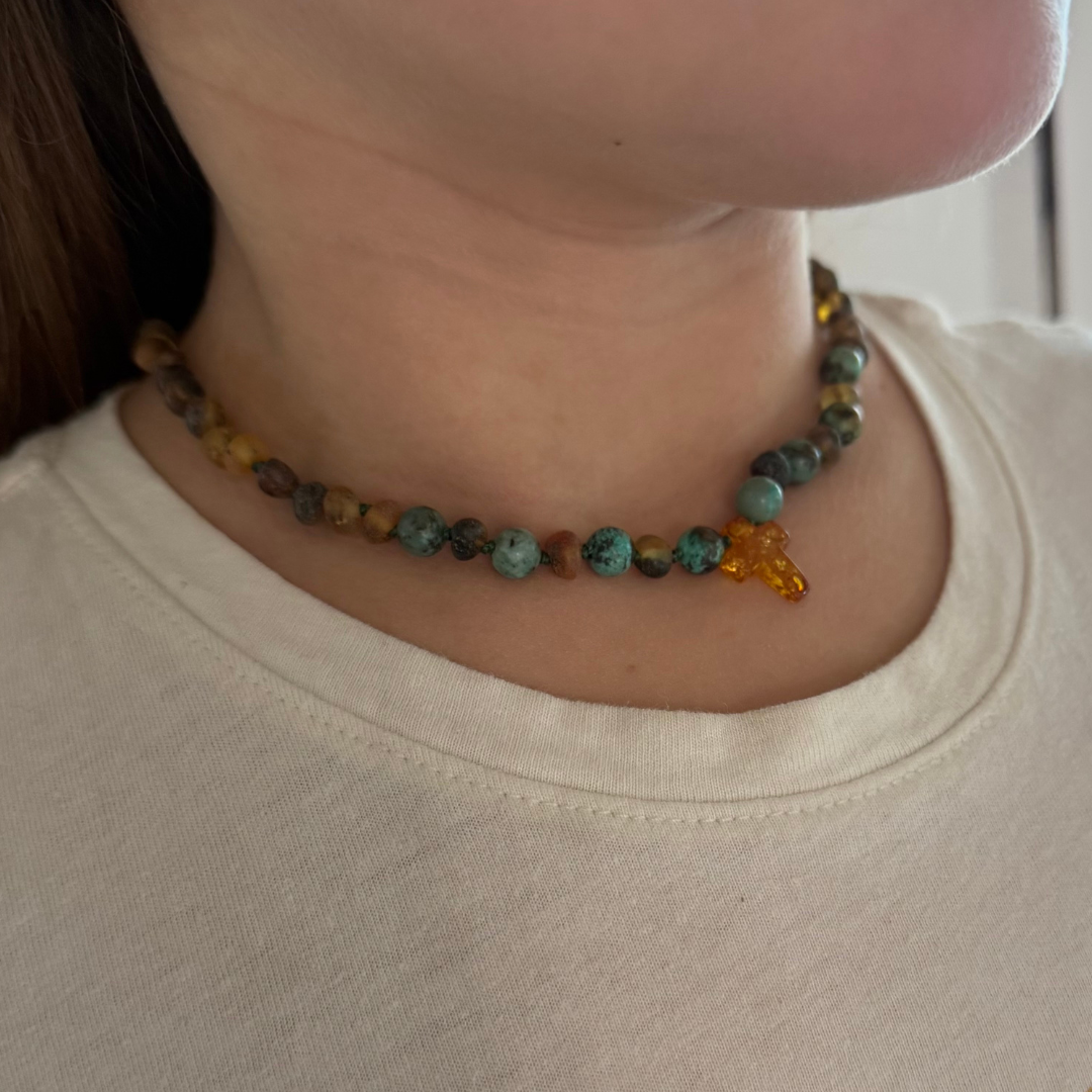 Green Honey Cross Child Necklace (Limited Edition)
