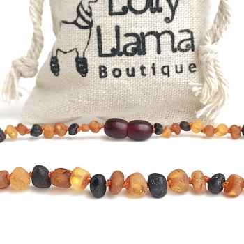 Tri-Color Amber Teething Necklace
