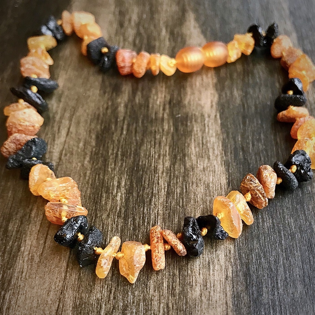 BEAUTIFUL 5-LINE NATURAL RAW BALTIC AMBER  NECKLACE 58 cm !!!